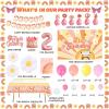 122 PCs Two Groovy Party Decorations, Fiesec Two Groovy Boho Daisy Hippie Second Birthday Party Backdrop Balloon Garland Banner Tablecloth Cake Cupcake Topper Crown Poster view 2
