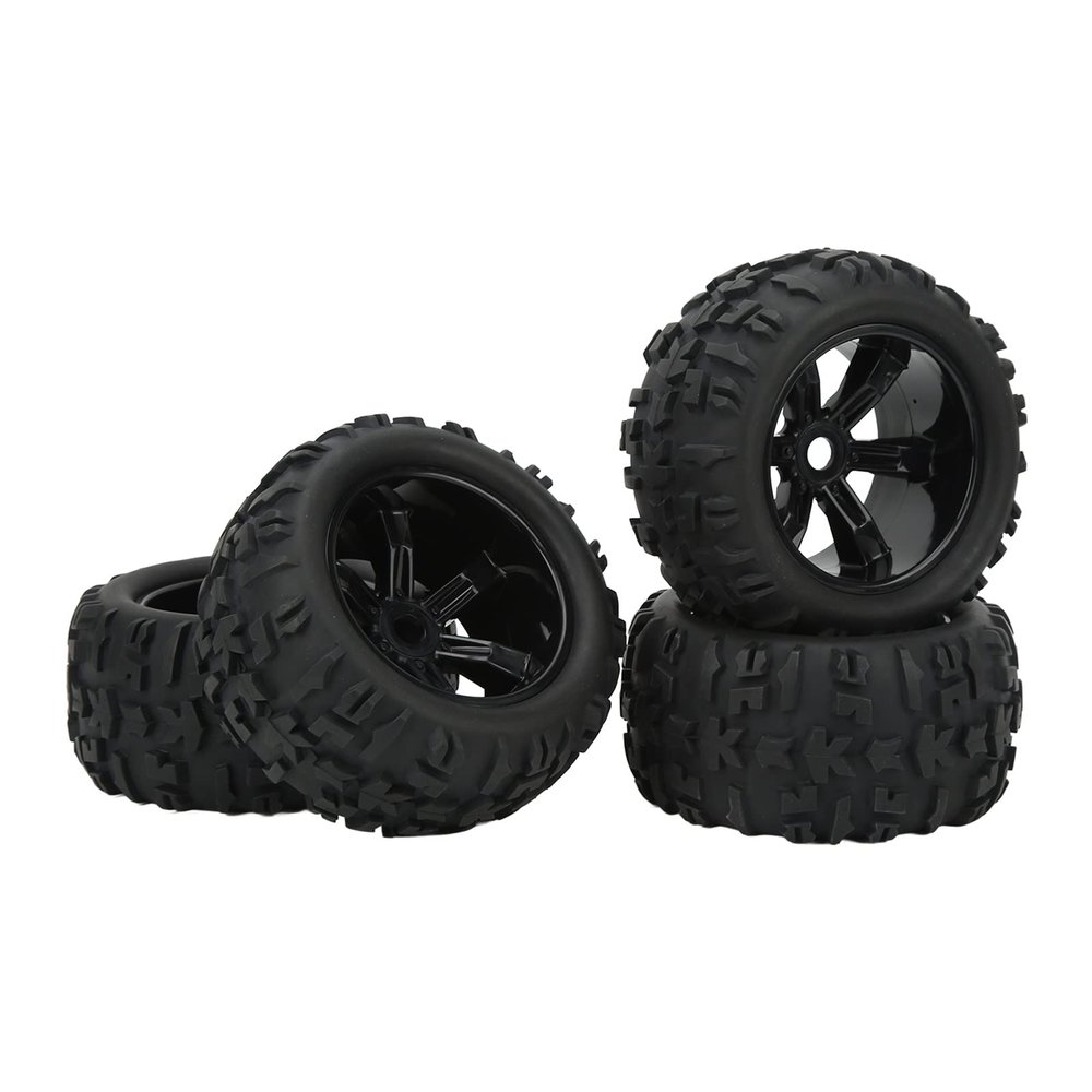RC Rubber Tires, RC Car Tires Stability for 1/5 8S RC Car (Black)