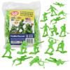 TimMee Plastic Army Men - Lime Green 48pc Toy Soldier Figures - Made in USA view 1