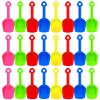 Junkin 24 Pcs 7.7 Inch Mini Plastic Sand Shovel Beach Toys Long Play Colorful Scoop Rake Sand Shovels for Beach and Garden Shoveling, Digging, Gardening, Random Colors view 1
