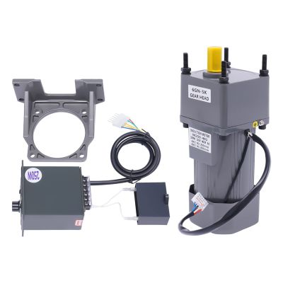 110V 250W Ac Gear Motor Electric Single-Phase Gear Motor 0-270RPM Electric Variable Speed Adjustable Controller Governor Reduction Ratio 1:5 Geared Motor and Speed Controller Combo (with Bracket)