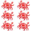 6 Pack Crab Inflatable Drink Holder, LIYDE Drink Floaties Floating Drink Holder for Swimming Pool Drink Holder for Pool Party Decorations Pool Accessories for Adults view 1