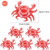 6 Pack Crab Inflatable Drink Holder, LIYDE Drink Floaties Floating Drink Holder for Swimming Pool Drink Holder for Pool Party Decorations Pool Accessories for Adults view 2