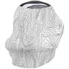 Carseat Cover for Abstract Style Black White Simple Line Mountain Range Covers for Breastfeeding Baby Car Seat Stroller Combos Cover Infant Carseat Canopy Newborn Shopping Cart Covers view 1