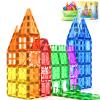 Coodoo 60 PCS Magnetic Building Tiles Kids Toys STEM Magnetic Blocks Sensory Toys Kids Games Magnet Building Toy for Boys and Girls Aged 3+, Kid Brain Development Preschool Kindergarten Toddler Toy view 1