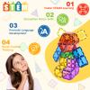 Coodoo 60 PCS Magnetic Building Tiles Kids Toys STEM Magnetic Blocks Sensory Toys Kids Games Magnet Building Toy for Boys and Girls Aged 3+, Kid Brain Development Preschool Kindergarten Toddler Toy view 2