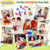 Coodoo 60 PCS Magnetic Building Tiles Kids Toys STEM Magnetic Blocks Sensory Toys Kids Games Magnet Building Toy for Boys and Girls Aged 3+, Kid Brain Development Preschool Kindergarten Toddler Toy view 4