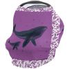 Carseat Cover for Whale Stars Leaves Romantic Purple Covers for Breastfeeding Baby Car Seat Stroller Combos Cover Infant Carseat Canopy Newborn Shopping Cart Covers 26x27.6in view 1