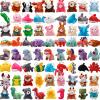 72 Pack Mini Stuffed Animal, Assorted Plush Toy (Dinosaur, Zoo, Ocean), Party Favors for Kid, Perfect for Claw Machine Filler, Goody Bag Stuffers, Keychain, Carnival Prizes, Classroom Reward Gift Bulk view 4