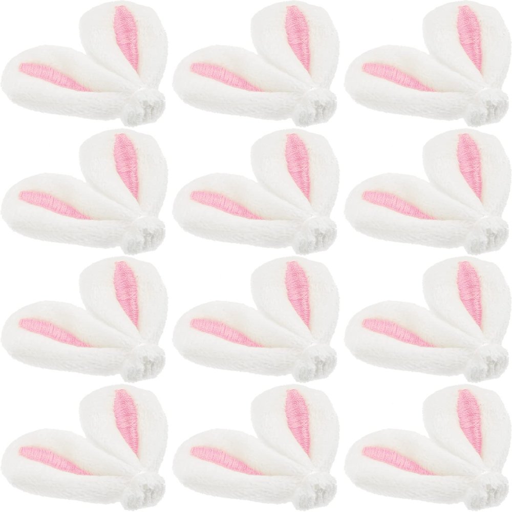 20Pcs Mini Bunny Ears Plush Bunny Ear Hair Accessories for DIY Craft Hair Accessories