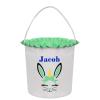 VAPCUFF Easter Baskets, Personalized Bunny Easter Basket Easter Eggs Bags Easter Basket Bags Easter Eggs Hunt Basket for Girls Boys Personalized Easter Gifts - Green view 1