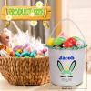 VAPCUFF Easter Baskets, Personalized Bunny Easter Basket Easter Eggs Bags Easter Basket Bags Easter Eggs Hunt Basket for Girls Boys Personalized Easter Gifts - Green view 2