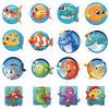 Hohamn 600Pcs Sea Animals Stickers for Kids 16 Designs 1.5 Inch Ocean Animal Stickers Roll for Kids Party Favors Teacher Reward Encouragement Motivational view 1