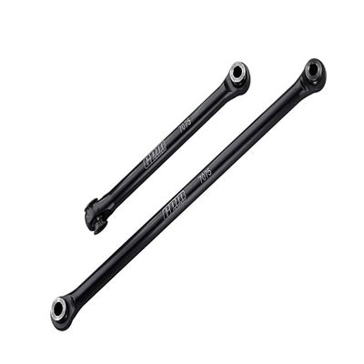 GPM Upgrades Aluminum 7075-T6 Front Steering Link Rod for 1/18 UTB18 Capra 4WD Unlimited Trail BuggyAXI01002 Rc Cars (Black)