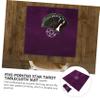 Purple Pentacle Tarot Tablecloth with Storage Bag, 19.68 Inch Divination Cloth for Tarot Reading and Witchcraft view 3