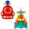 Berry President Transparent Electric Gear Train Toy with Flashing Lights and Music, Battery Operated Bump Go Toys (Dark Blue) view 3
