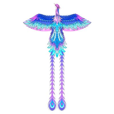 Kites Large Phoenix Kite, Single-line Beach Kite Easy to Fly and Assemble, The Best Kite for Beginners, Suitable for Children and Adults (Size : 260m line)