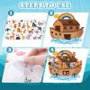 12 Set Noah's Ark Animal Sticker Scene Include Noah's Ark Backgrounds and Sheets Self Adhesive Animal Stickers Decorations Sunday School Crafts for Kids Classroom view 3