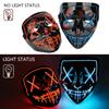 Poptrend Halloween Mask LED Light up Mask Scary mask for Festival Cosplay Halloween Costume Masquerade Parties,Carnival,Gift (2 Pack-A) view 2