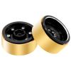 OGRC 1.0 Beadlock Wheels 3mm Negative Offset Wheel Rims 32g Heavy Crawler Wheels with Brass Wheel Rings for TRX4M SCX24 Axial AX24 FCX24 1/18 1/24 RC Upgrade Parts - Black view 4