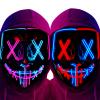 Poptrend Halloween Mask LED Light up Mask Scary mask for Festival Cosplay Halloween Costume Masquerade Parties,Carnival,Gift (2 PACK-B) view 1