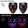 Poptrend Halloween Mask LED Light up Mask Scary mask for Festival Cosplay Halloween Costume Masquerade Parties,Carnival,Gift (2 PACK-B) view 2