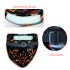 Poptrend Halloween Mask LED Light up Mask Scary mask for Festival Cosplay Halloween Costume Masquerade Parties,Carnival,Gift (2 PACK-B) view 3