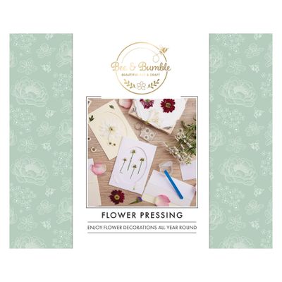Bee & Bumble Premium Adult and Older Kids Kids Starter Flower Pressing Making Hobby Crafting Kit, Flower Press, Picture Frame, Cards, Bookmarks, Gift Tags, PVA Adhesive, Gift Sets for Hobbies