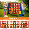 KOTEK Giant 4-in-a-Row Game Set, 3.5 Ft Tall Jumbo 4-to-Score Family Game with Quick-Release Sliders & 42 Large Rings, Oversized Connect Plastic Yard Game Outdoor for Kids & Adults(with Mesh Pocket) view 2