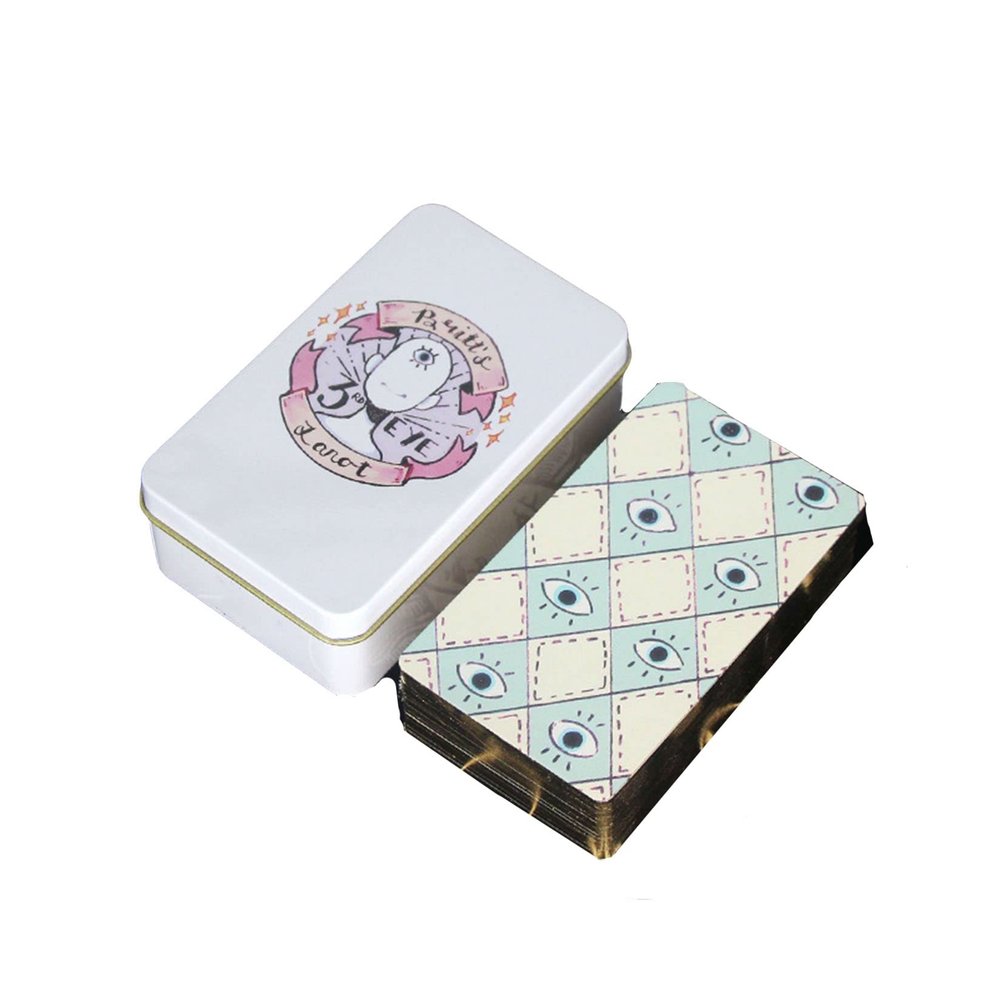Jayiaine Tarot Cards for Beginners,Oracle Cards Deck with Guidebook Waterproof Cards, Fortune Teller Game Set for Family Reunion Expert Reader for Christmas Birthday, White