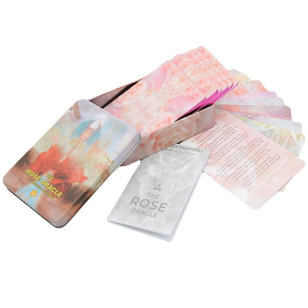 Tarot Card Deck Classic Set with The Guide Future 78 Tarot Cards, Portable Tarot Game Beginner Professional Player for Christmas Birthday Holiday Family Party Playing Card Board Game,Pink