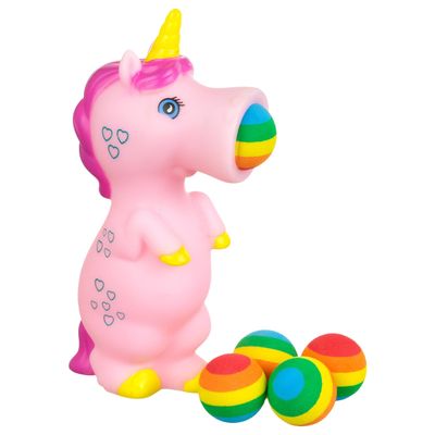 1pc Foam Ball Popper Toy - Squeeze & Launch Unicorn Toy w/ Foam Balls Included Animal Ball Shooting Squishy Toy, Toddler Toys