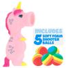 1pc Foam Ball Popper Toy - Squeeze & Launch Unicorn Toy w/ Foam Balls Included  Animal Ball Shooting Squishy Toy, Toddler Toys view 2