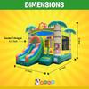 Crossover Inflatable Bounce House with Slide (Without Blower) 18 x 12 x 14.5 Foot Tropical Smiley Face Bounce House Combo Waterslide with Basketball Hoop, Water Misting System, Stakes and Storage Bag view 3