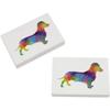 Azeeda 2 x 45mm 'Colourful Dachshund' Erasers/Rubbers (ER00034565) view 1