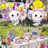 Easter Balloons Decoration, Easter Bunny Foil Mylar Balloons, Happy Easter Egg Hatching Chick Rabbit Balloons for Birthday Baby Shower Easter Party Supplies view 4