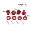 17mm Wheel Hex 4pcs Wheel Nut 4pcs Aluminum Alloy w/Pins for ARRMA Typhon 6S Mojave Upgrades Parts (Red) view 2