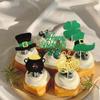 24 Pack Happy St.Patrick's Day Cupcake Toppers Glitter Lucky Four Leaf Clover Beer Shoes Irish Flag Cupcake Picks Cheers St. Patrick's Holiday Shamrock Theme Party Cupcake Decorations Supplies Green view 4