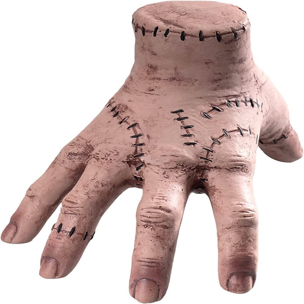 Rercarre Wednesday Addams Family Thing Hand, Cosplay Hand by Addams Family, Fake Hand Toys Scary Props Halloween Decorations Prop Movie, (HWDA-BACX)