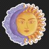 3 Sun Moon Sticker Celestial Zodiac Sky Stars Universe LOA Spiritual Peace view 1