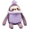 ELAINREN Kawaii Purple Sloth Stuffed Animals Toy Furry Three Toed Sloth Plush Throw Pillow Soft and Fluffy Sloth Plushie Doll for Xmas Gifts/7.8'' view 1