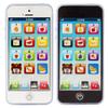 Sujosa 2pcs Black&White Yphone, Pretend Smart Mobile Toy Phone for Toddler Baby & Kids, Musical English Learning Preschool Education Electronic Cell Phone Gift for Boys & Girls (2 Packs) view 1