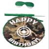 APINATA4U Green Camouflage Target Pinata Set with Stick and Blindfold, 16x4 Inches, Hunting Game Party Supplies, Happy Birthday Bullseye Decorations for Kids, Dart Gun and Army Themed Party view 1