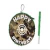 APINATA4U Green Camouflage Target Pinata Set with Stick and Blindfold, 16x4 Inches, Hunting Game Party Supplies, Happy Birthday Bullseye Decorations for Kids, Dart Gun and Army Themed Party view 3