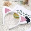 Atvscay Cat Ears Headband Birthday Party Headwear Shiny Flannelette Hair Hoop For Girl Halloween Costume (Elastic Headwear) view 2