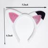 Atvscay Cat Ears Headband Birthday Party Headwear Shiny Flannelette Hair Hoop For Girl Halloween Costume (Elastic Headwear) view 3