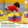 Nuanchu 60 Pcs Cardboard Building Blocks for Kids Large Jumbo Square Rectangle Thick Cardboard Pretend Bricks for Building Stacking Game(Assorted Shapes) view 4