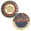 Honoring All Who Served Military Appreciation Challenge Coin Veteran Day Thank You for Your Service Gold Plated Coins view 1
