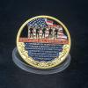 Honoring All Who Served Military Appreciation Challenge Coin Veteran Day Thank You for Your Service Gold Plated Coins view 2