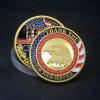 Honoring All Who Served Military Appreciation Challenge Coin Veteran Day Thank You for Your Service Gold Plated Coins view 4